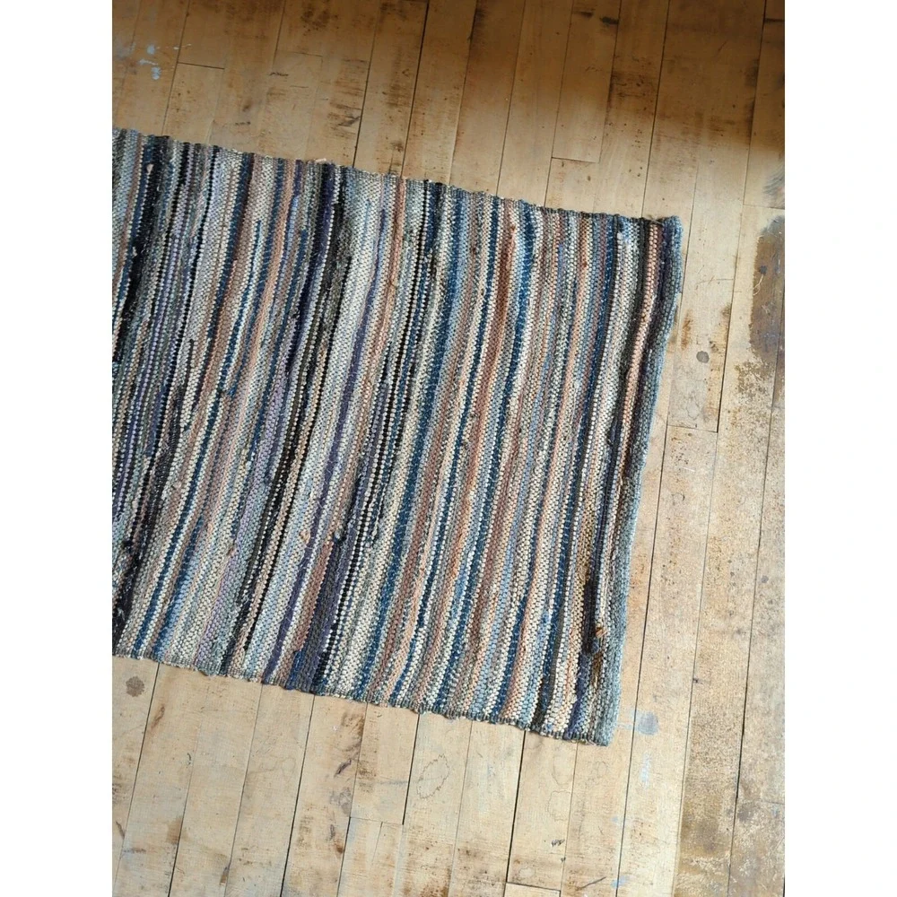 Antique Imported‎ Swedish HandMade Rag Rug Runner (23.5 x 224 inches )